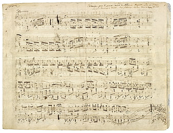 Vintage Chopin Polonaise Manuscript Sheet Music