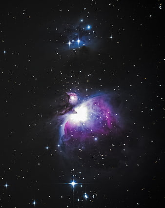 Purple and Blue Nebula in Deep Space