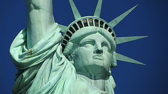 Close-up of Statue of Liberty Head and Crown