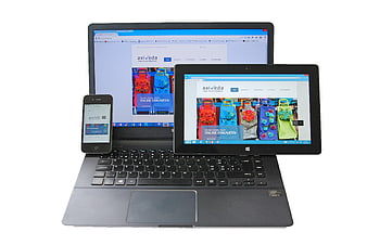 Responsive Website Design on Laptop, Tablet, and Smartphone