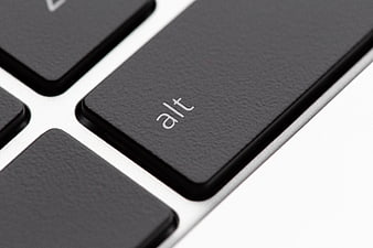Close-up of Alt Key on Laptop Keyboard