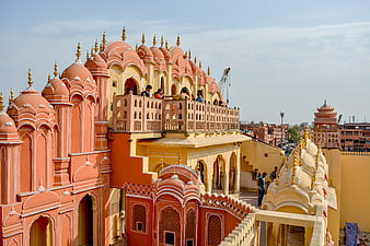 Hawa Mahal Pink Palace Architecture In Jaipur, Rajasthan, India