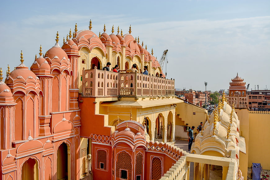 Hawa Mahal Pink Palace Architecture In Jaipur, Rajasthan, India