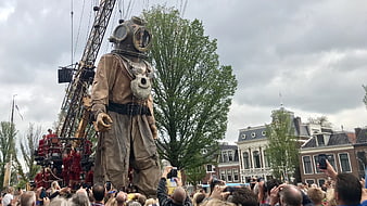 Giant Diver Puppet Royal de Luxe Parade in Leeuwarden