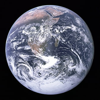 Blue Marble Earth from Space with Clouds and Oceans