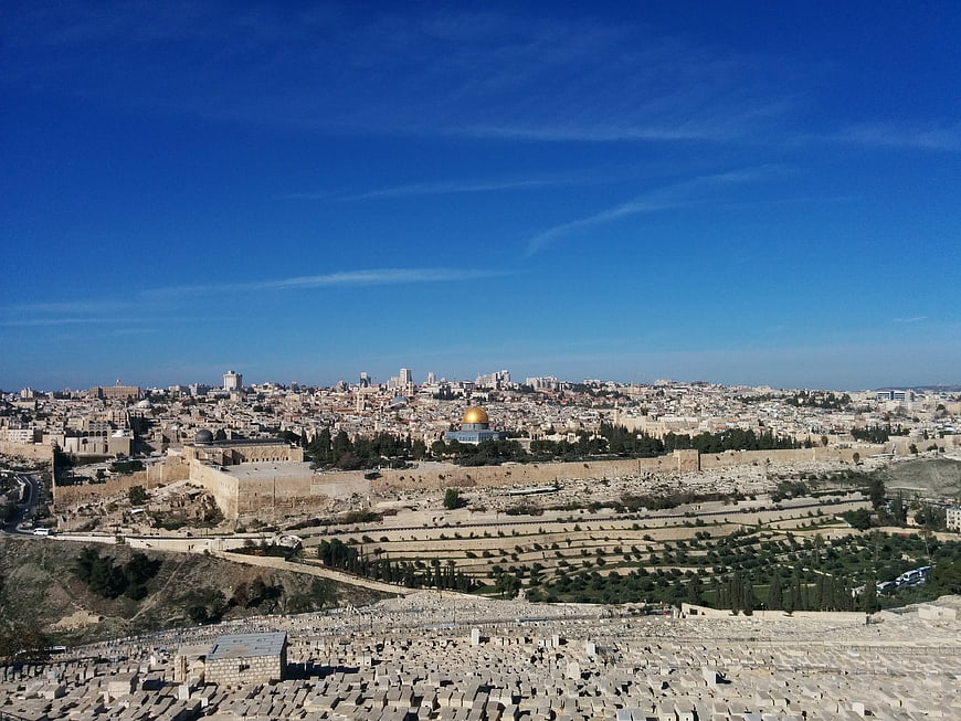 Panoramic View of Jerusalem From Mount of Olives