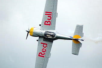 Red Bull Aerobatic Plane in Vertical Flight