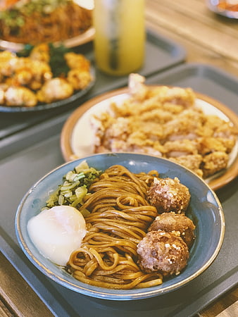 Taiwanese meatball noodles with soft boiled egg