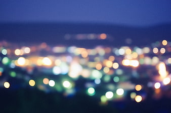 Abstract Bokeh City Lights at Night Background