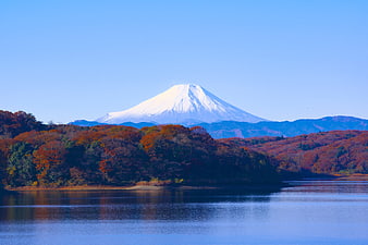 Mount Fuji Reflection in Lake Kawaguchi Autumn