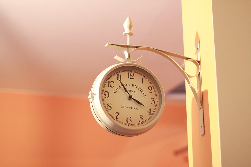 Vintage Grand Central Terminal Clock on Wall