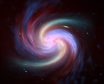 Abstract Spiral Galaxy Art with Swirling Cosmic Colors