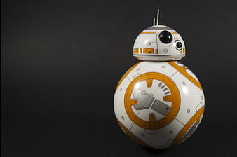 BB-8 Star Wars Droid Toy on Dark Background