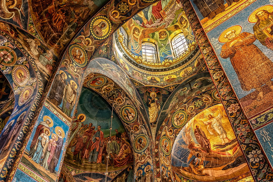 Interior of Church of the Savior on Spilled Blood, St. Petersburg