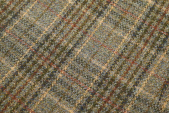 Close-up of Woven Plaid Fabric Texture