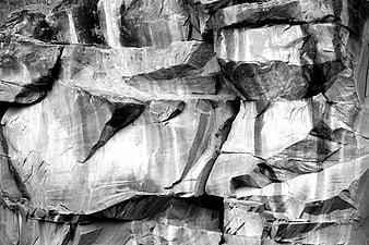 Abstract Black and White Rock Texture Close-Up