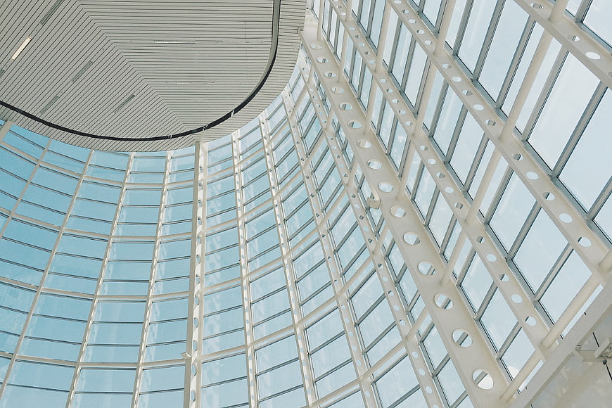 Modern Glass and Steel Architecture Interior Perspective