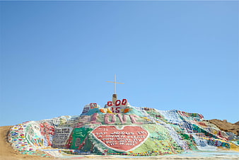 Salvation Mountain Art Installation in California Desert