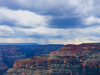 Dramatic Grand Canyon Landscape with Stormy Clouds