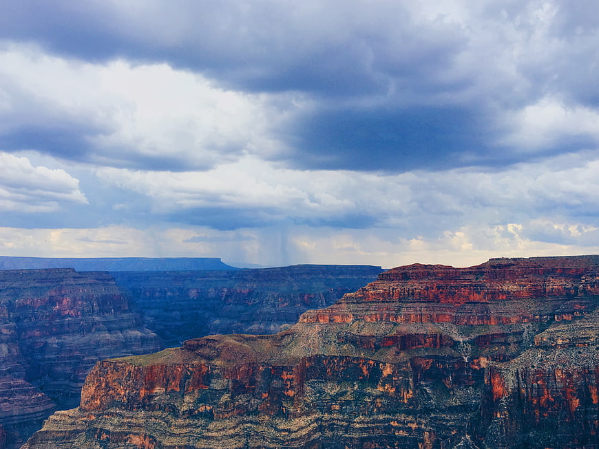 Dramatic Grand Canyon Landscape with Stormy Clouds