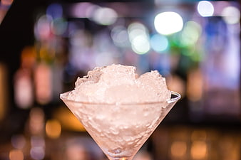 Frozen Martini Cocktail in Bar Setting