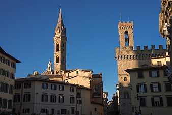 Historic Towers and Architecture in Florence, Italy