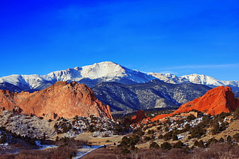 Garden of the Gods Red Rocks and Pikes Peak Colorado Landscape