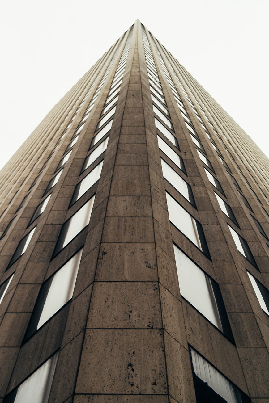 Low angle view of modern skyscraper architecture