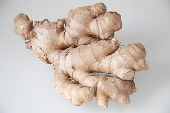 Fresh Ginger Root On White Background