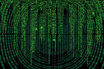 Green Binary Code Matrix Digital Background