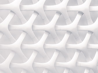 Abstract White Geometric 3D Pattern Background