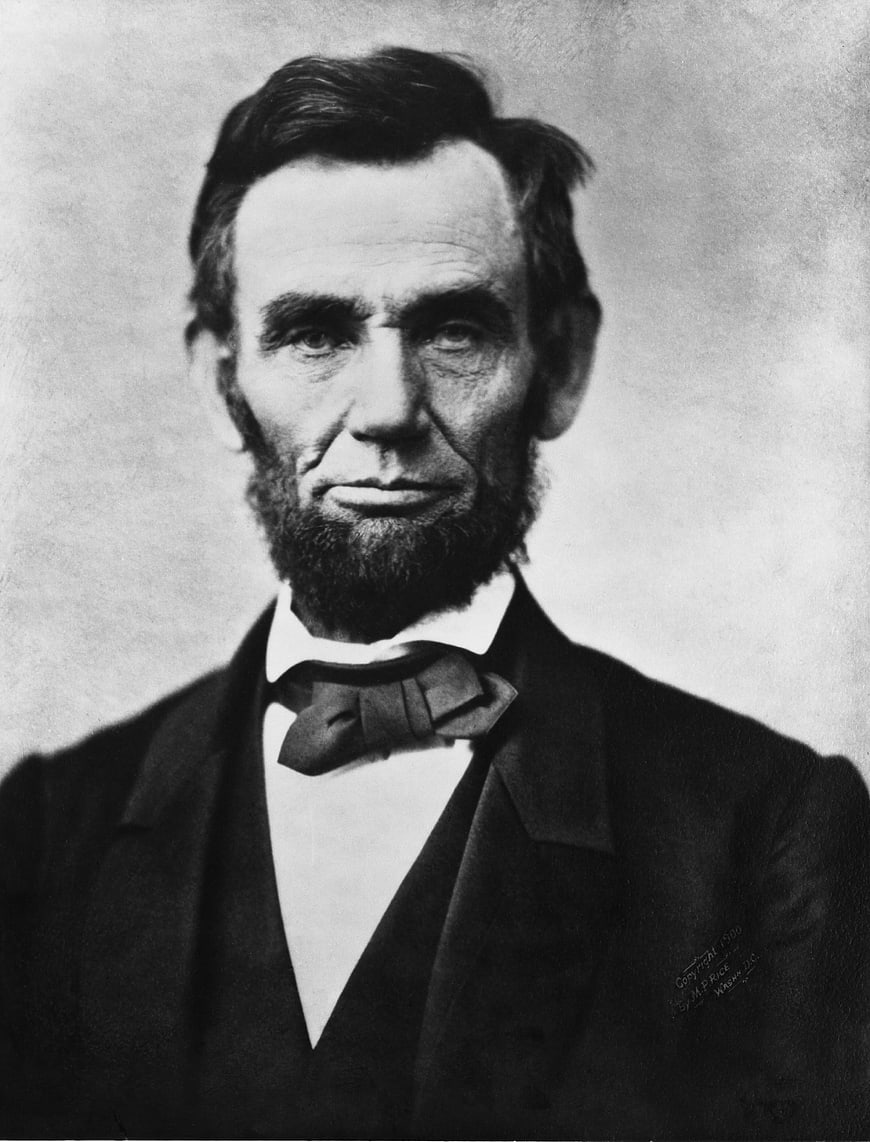 Historic Black and White Portrait of Abraham Lincoln