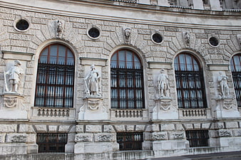 Hofburg Palace Vienna Architecture with Statues and Arched Windows