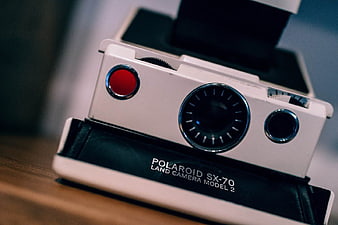 Close-up of Vintage Polaroid SX-70 Land Camera Model 2