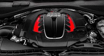 Audi RS6 V8 TFSI Engine Bay Close-Up