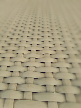 Close-up of Woven White Wicker Texture Background