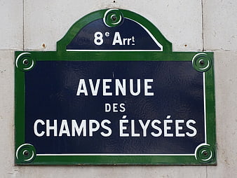 Avenue des Champs Elysées Street Sign in Paris France