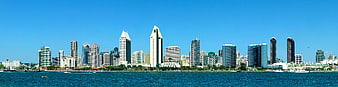 San Diego Downtown Skyline Panorama View From The Water