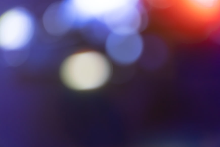 Abstract Bokeh Lights Background with Blue and Red Orbs
