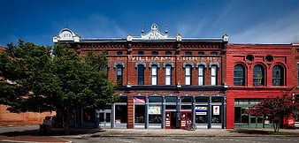Historic Ford Block Building with Williams Grocers Sign