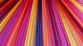 Vibrant Abstract Colorful Fabric Stripes Pattern