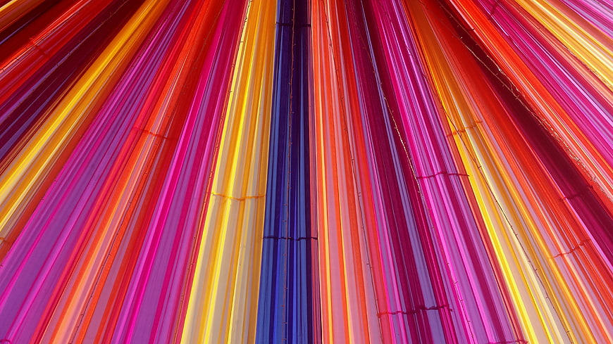 Vibrant Abstract Colorful Fabric Stripes Pattern