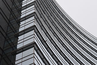Modern Glass Skyscraper Architecture with Geometric Lines