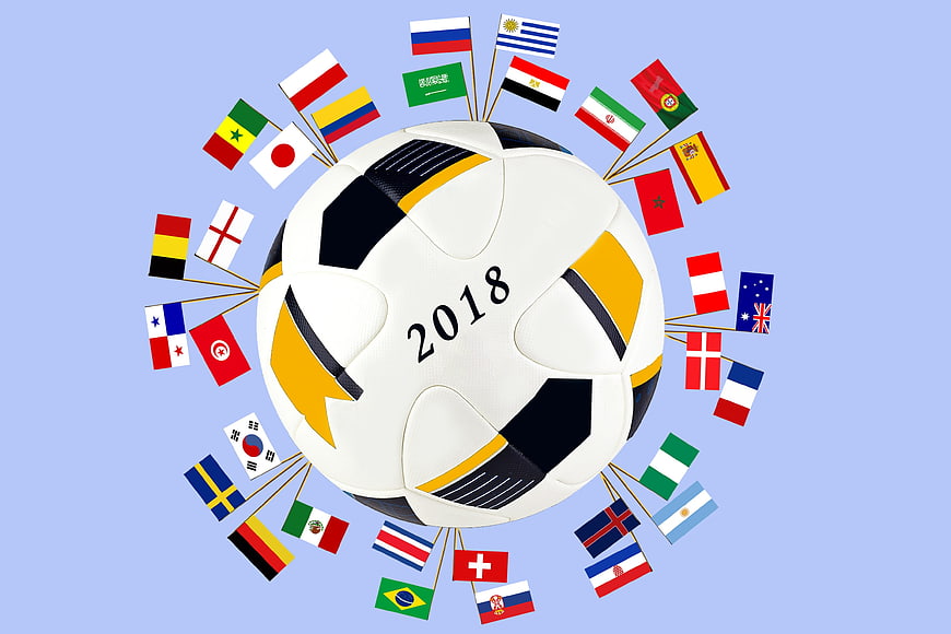 2018 World Cup Soccer Ball with International Flags