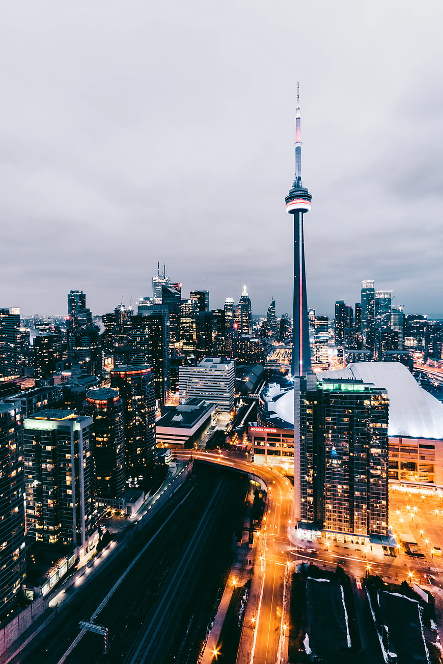 Toronto Skyline with CN Tower at Dusk