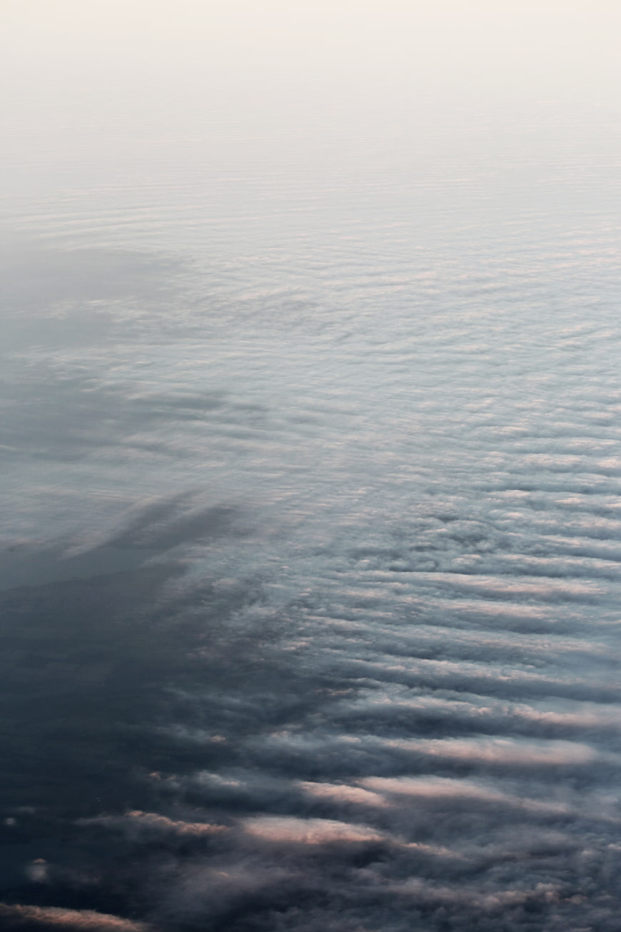 Aerial View of Cloud Sea with Soft Morning Light
