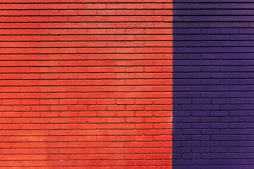 Red and Purple Brick Wall Texture Background