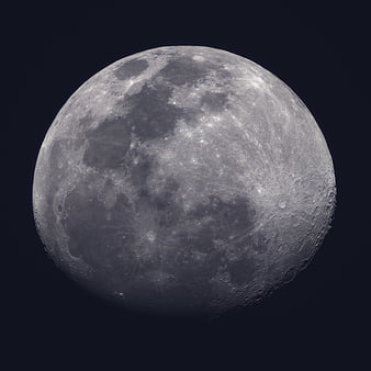 High-Resolution Full Moon with Craters and Lunar Surface Details