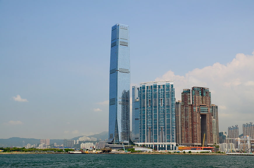 International Commerce Centre Skyscraper in Hong Kong Cityscape