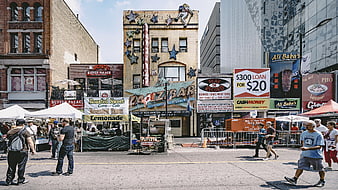 Busy Street Scene at Toronto's Famous Yonge-Dundas Square